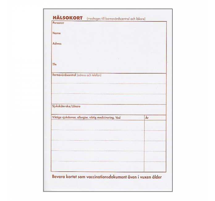 Hälsokort för Barn / 50