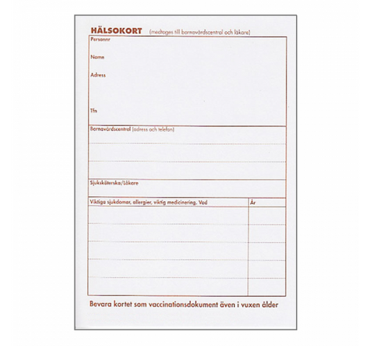 Hälsokort för Barn / 50
