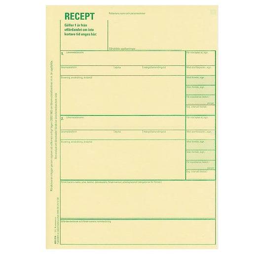 Recept Neutral lösa blad A5 / 100