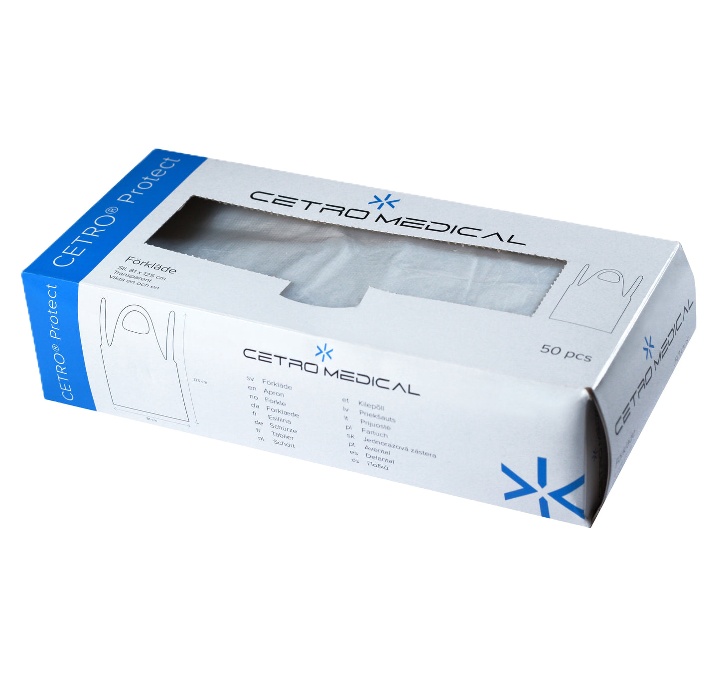 Förkläde Transparent Cetro 81 x 125cm / 50