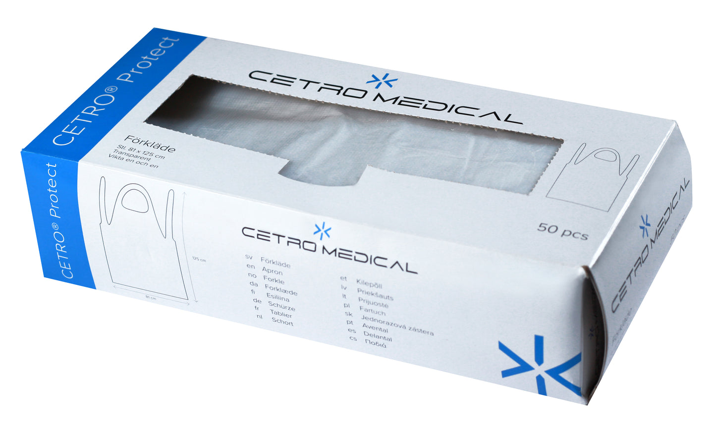 Förkläde Transparent Cetro 81 x 125cm / 50