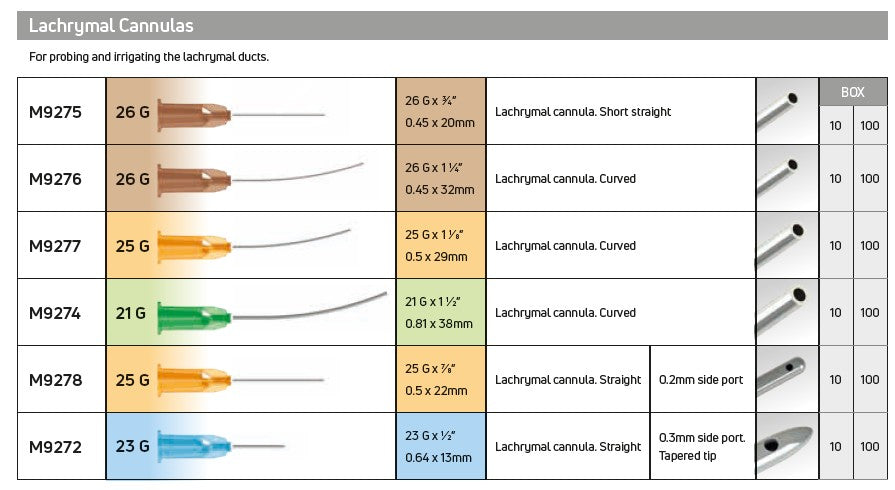 Tårvägskanyl Engångs Sterimedix Böjd 21G 0,81 x 38mm / 10