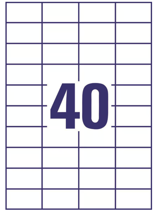 Etikett Avery Vit 52,5 x 29,7mm / 4000