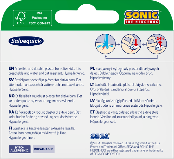 Plåster Salvequick Sonic / 20