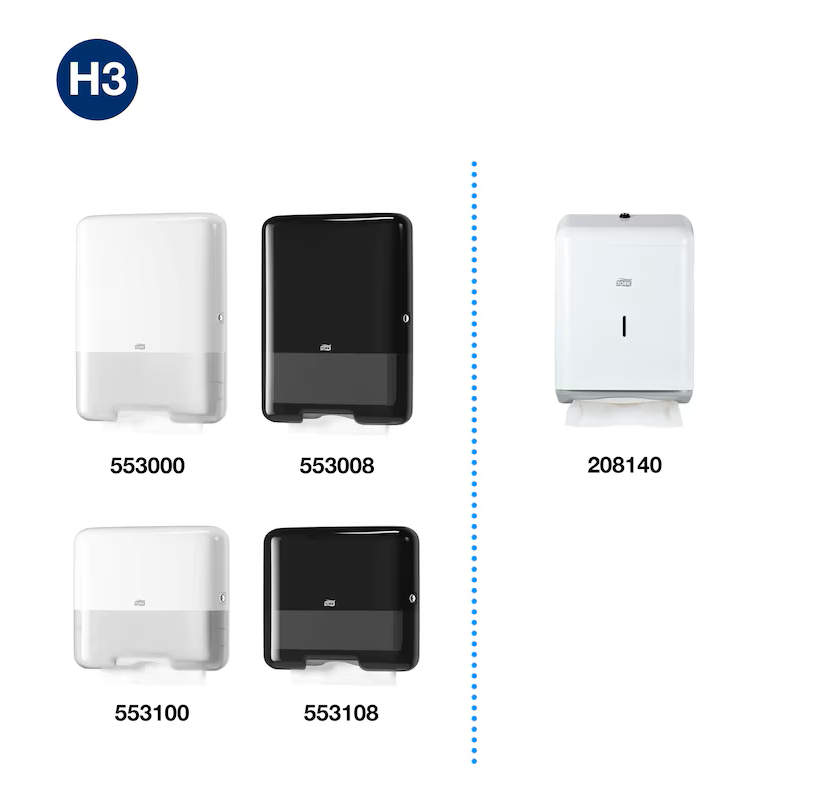 Handduk Tork Singelfold H3 Advanced 2-lag 23 x 23cm / 3750