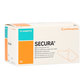 Secura No-Sting Barrier Film Protectant Wipes 1ml / 50