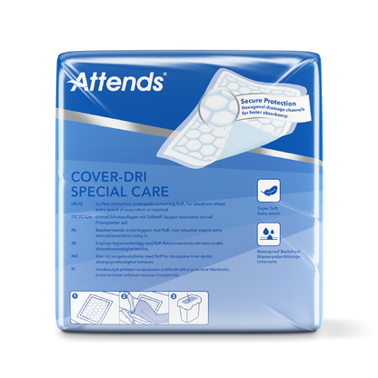 Hygienunderlägg Attends Cover-Dri Special Care 60x60cm / 38