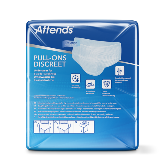 Inkontinensskydd Attends Pull-Ons Discreet 3 M / 10
