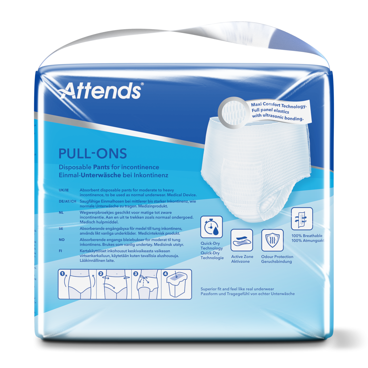 Inkontinensskydd Attends Pull-Ons 6 XL / 16