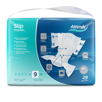 Inkontinensskydd Attends Slip Regular 9 L / 28