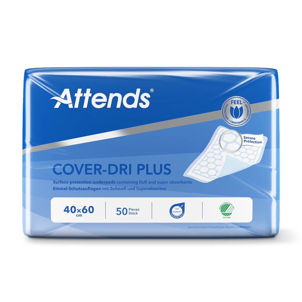 Hygienunderlägg Attends Cover-Dri Plus 40 x 60cm / 50