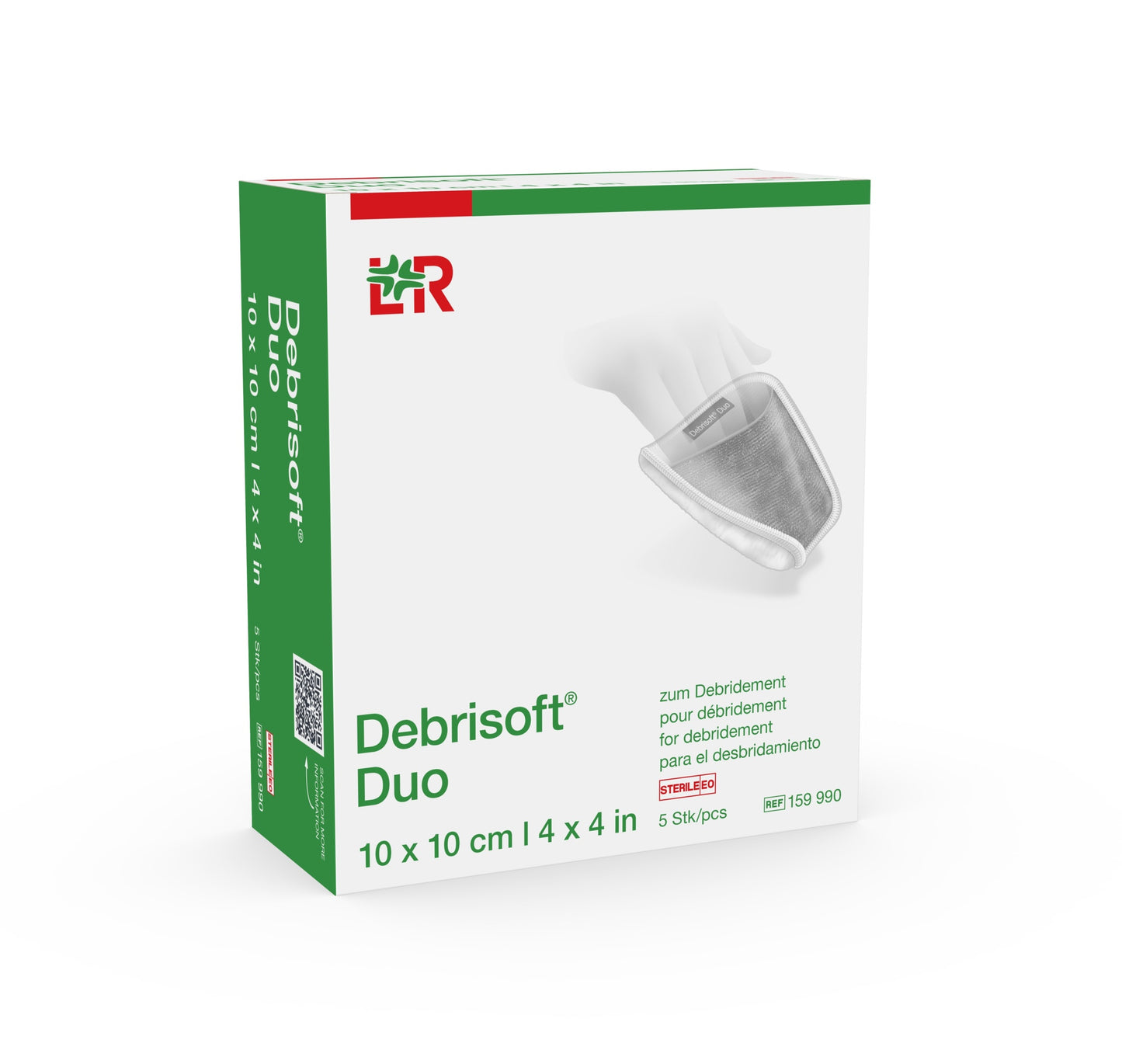 Debrisoft Duo sårbäddsbehandling 10 x 10 / 5