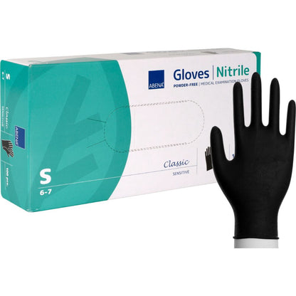 Nitrilhandske Svart Classic Sensitive S / 100