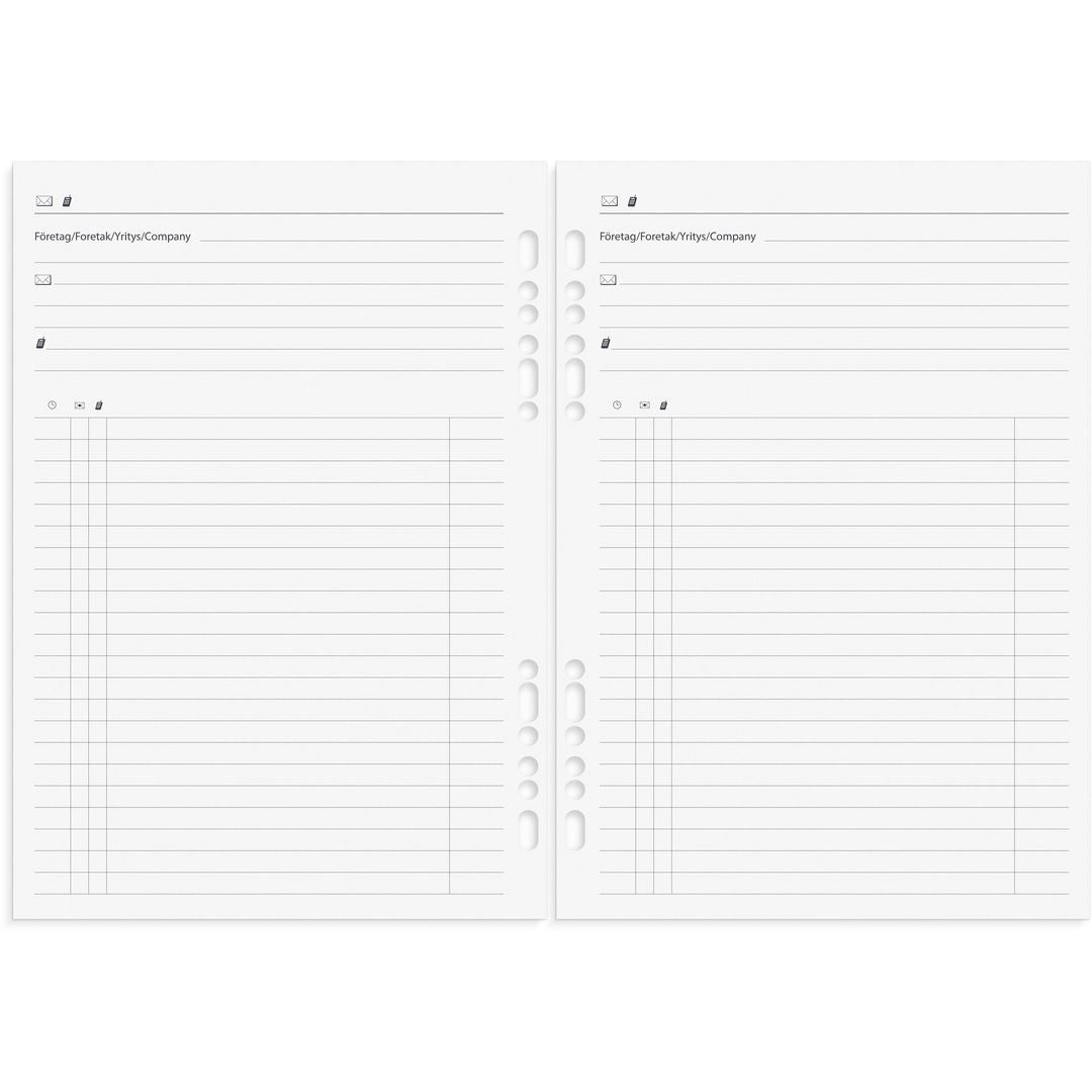 Burde Business Systemkalender Svart konstläder