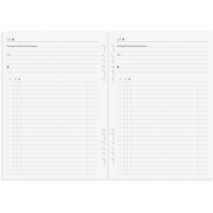 Burde Business Systemkalender Svart konstläder