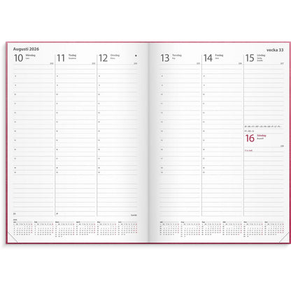 Burde Weekly Kalender Rosa A5 - 1179