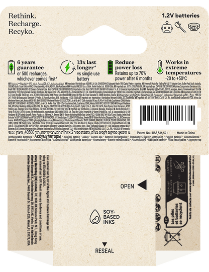 Batteri GP Recyko Laddningsbart 950mAh AAA / 4