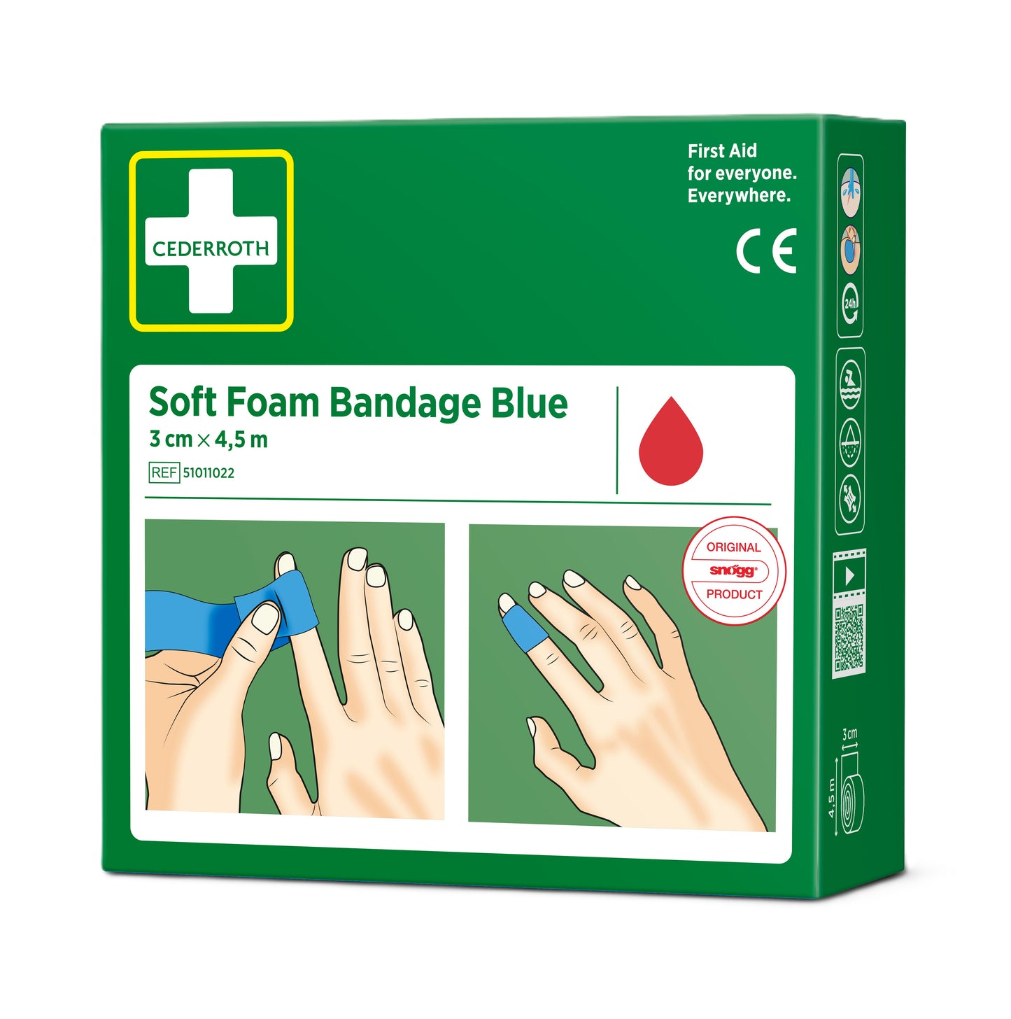 Cederroth Soft Foam Bandage Blue 3cm x 4,5m