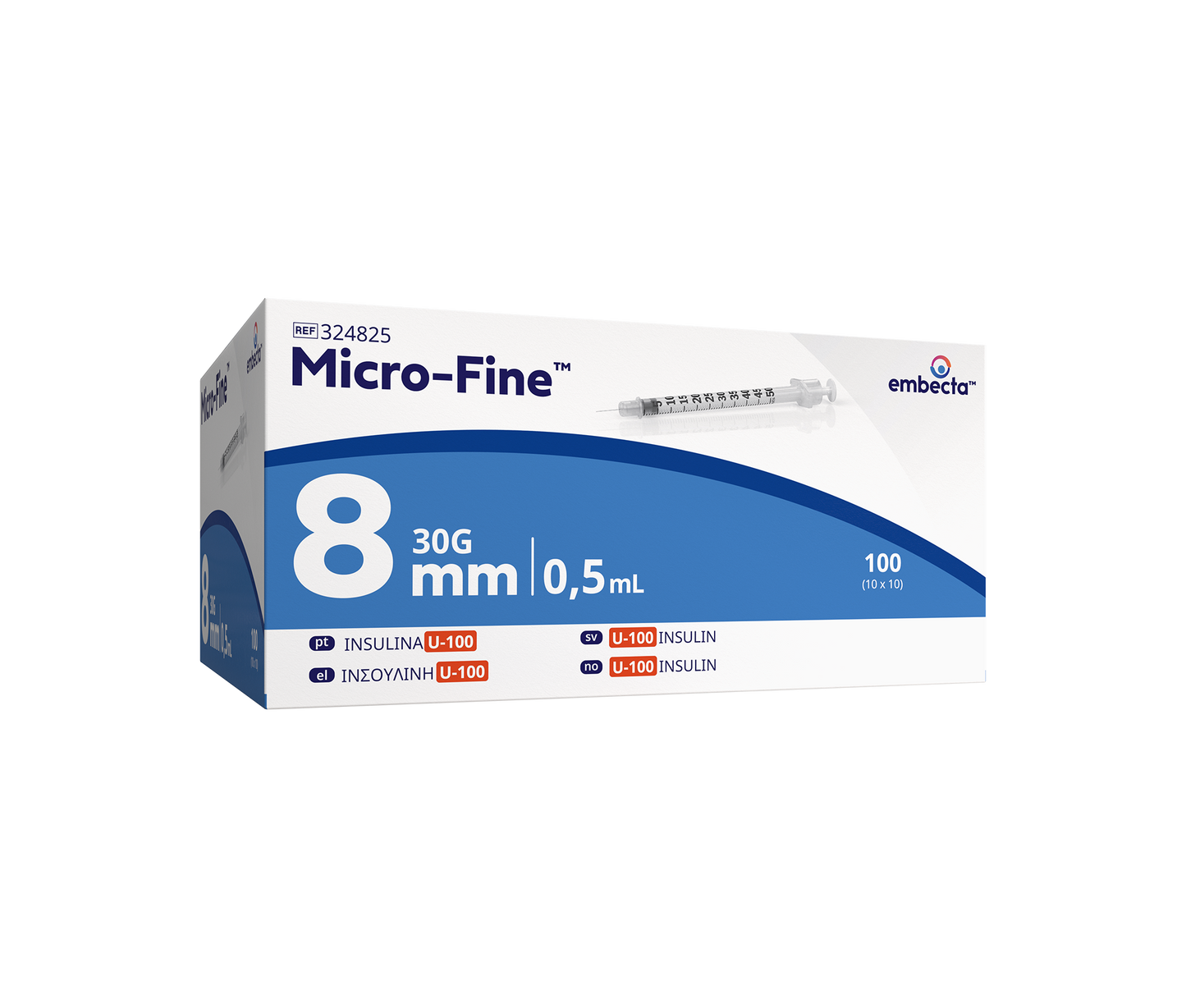Micro-Fine Insulinspruta 0,5 ml (30 G) 0,30mm x 8mm / 100