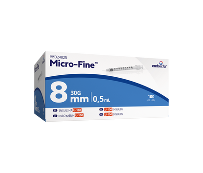 Micro-Fine Insulinspruta 0,5 ml (30 G) 0,30mm x 8mm / 100