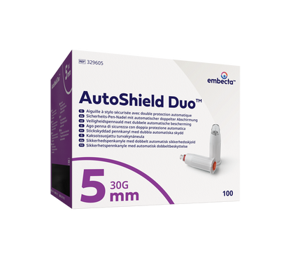 BD AutoShield Duo sikkerhetspennnål 0,3 x 5 mm / 100