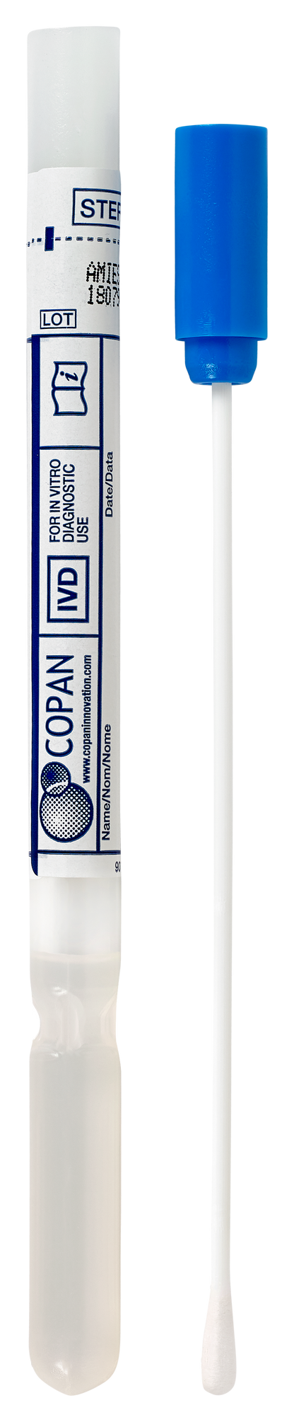 Provtagningspinne Plast med Amies Blå 108C / 50