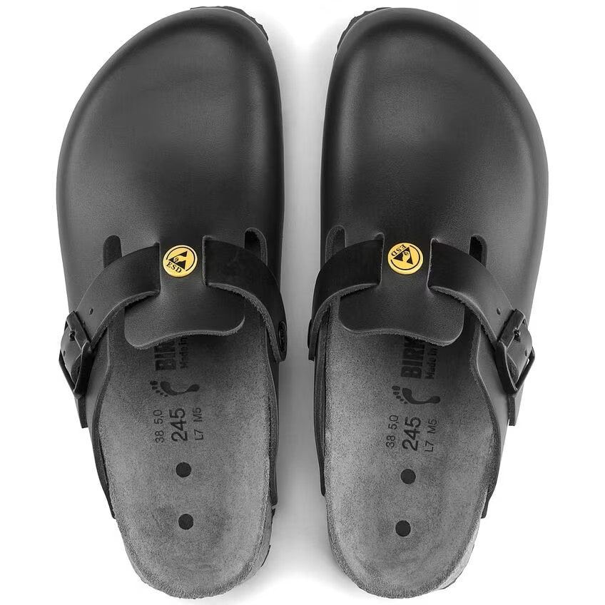 Birkenstock Tofflor Boston ESD Narrow Fit Svart