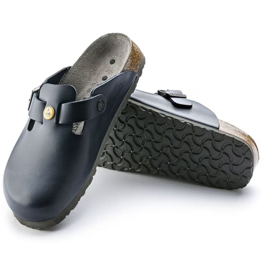 Birkenstock Tofflor Boston ESD Narrow Fit Blå