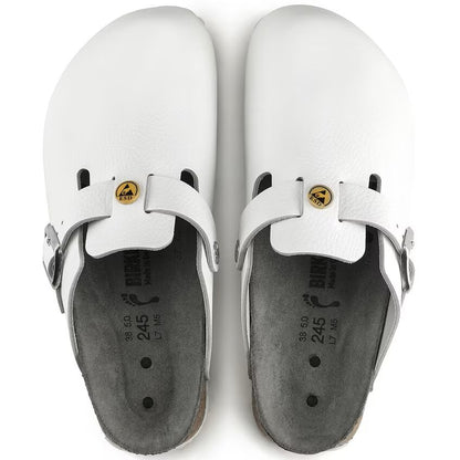 Birkenstock Tofflor Boston ESD Narrow Fit Vit