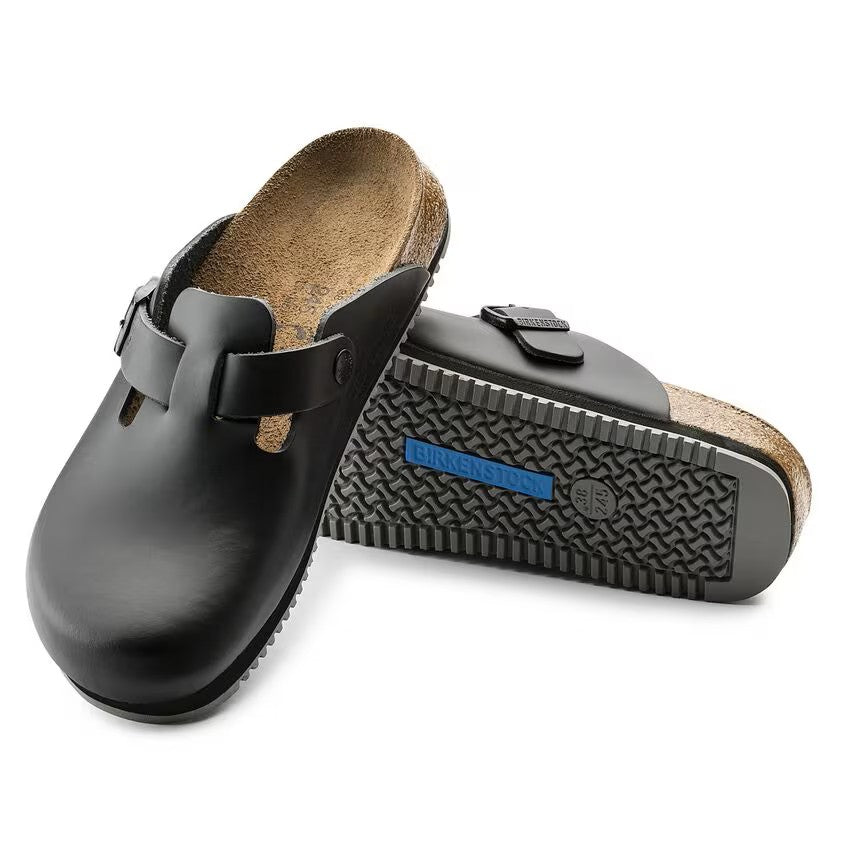 Birkenstock Tofflor Boston Super Grip Narrow Fit Svart