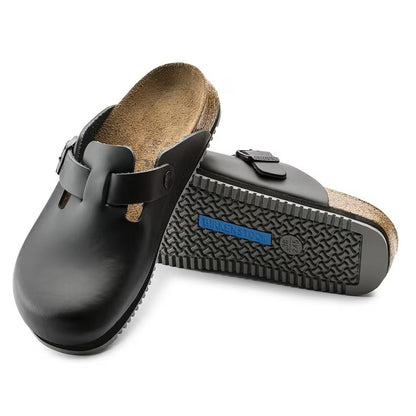Birkenstock Tofflor Boston Super Grip Narrow Fit Svart