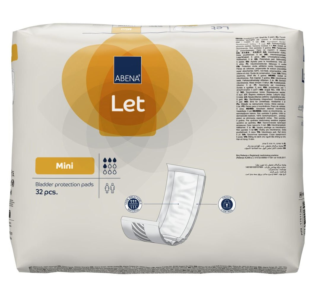 Inkontinensskydd Abena Let Stl.Mini 39 x 14cm 500ml / 288