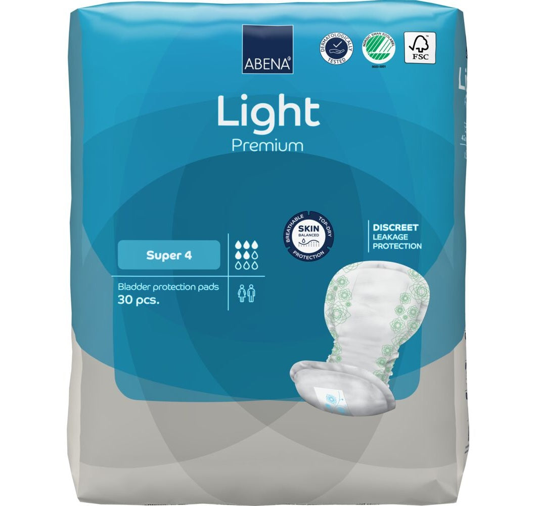 Inkontinensskydd Abena Light Premium Stl.Super 4 42 x 20cm / 270