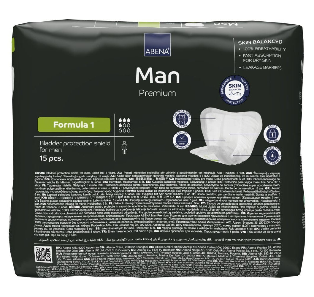 Inkontinensskydd Abena Man Premium Stl.Formula 1  29 x 23 / 180