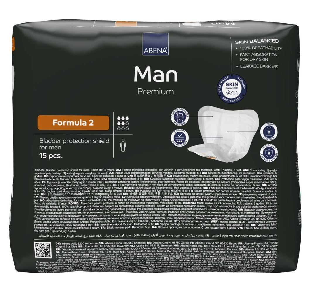 Inkontinensskydd Abena Man Premium Stl.Formula 2 29 x 23cm / 180