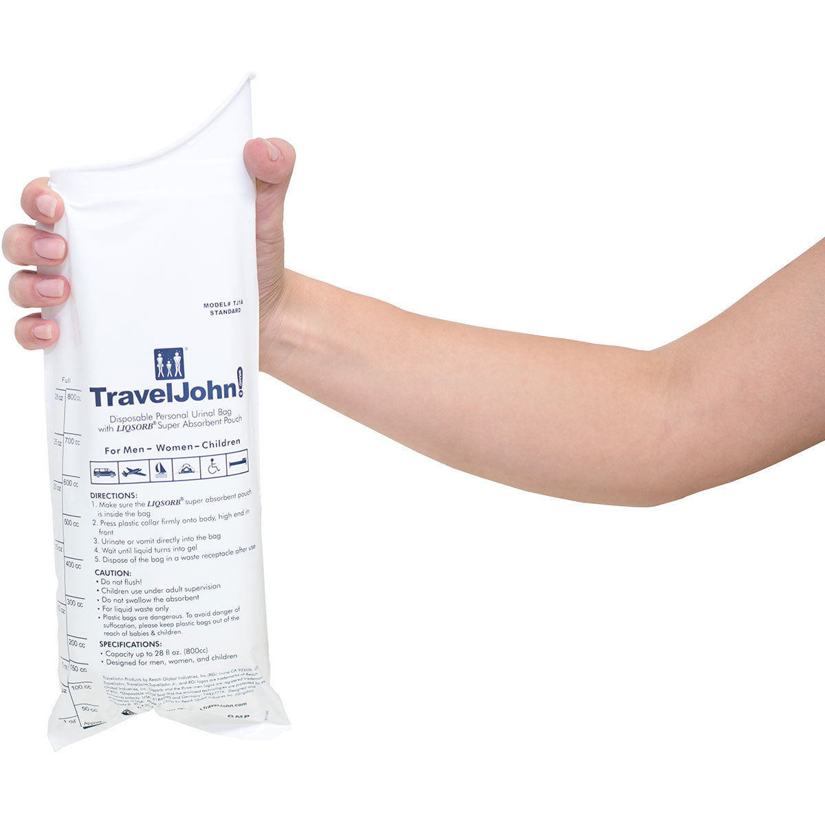 TravelJohn Kiss och Kräkpåse 800ml / 3