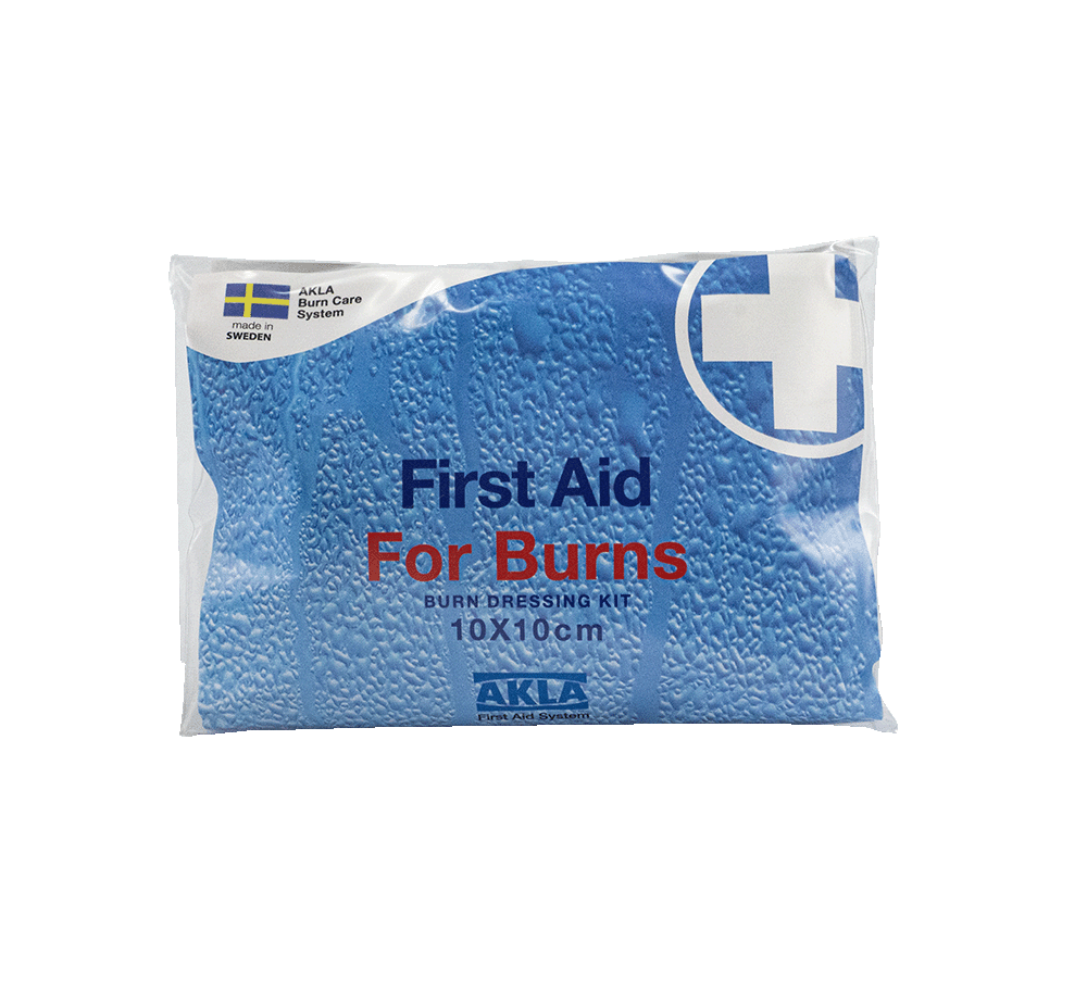 Brännskadekompress 10 x 10cm med fixerbinda