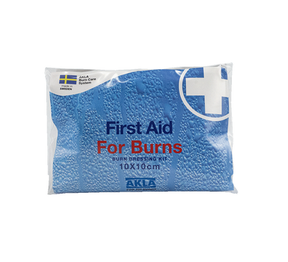 Brännskadekompress 10 x 10cm med fixerbinda