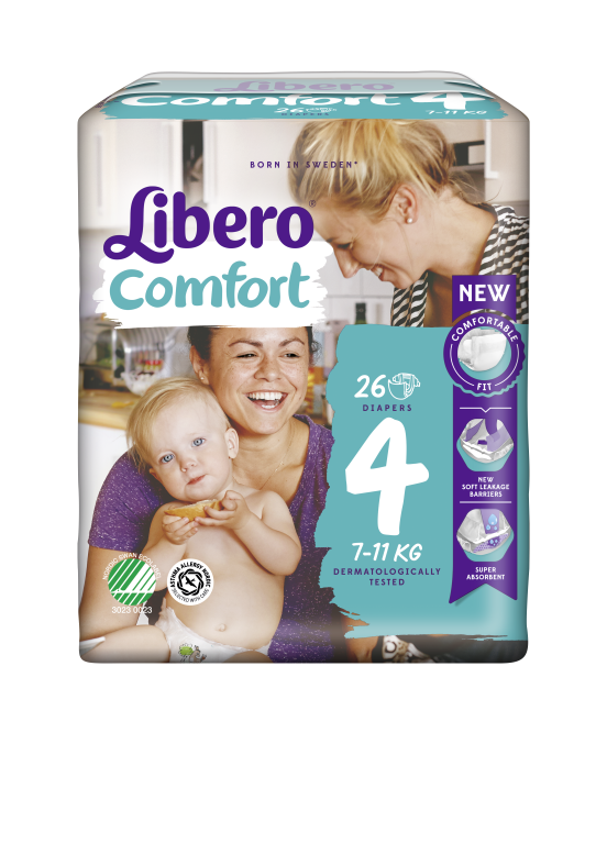 Libero Blöja Comfort Storlek 4  7-11kg / 26