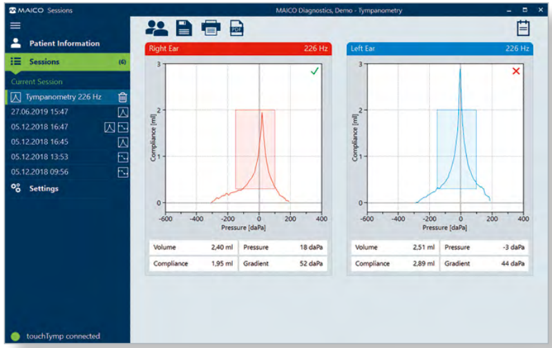 Mjukvara Session för Audiometer Maico