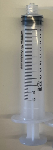 Spruta 3-komp Bluebird Set Luer-Lock/Centrerad 10ml 0,2ml Gradering / 100