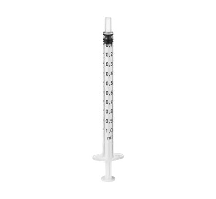 Spruta 3-komp Omnifix Luer/Centrerad 1ml / 100