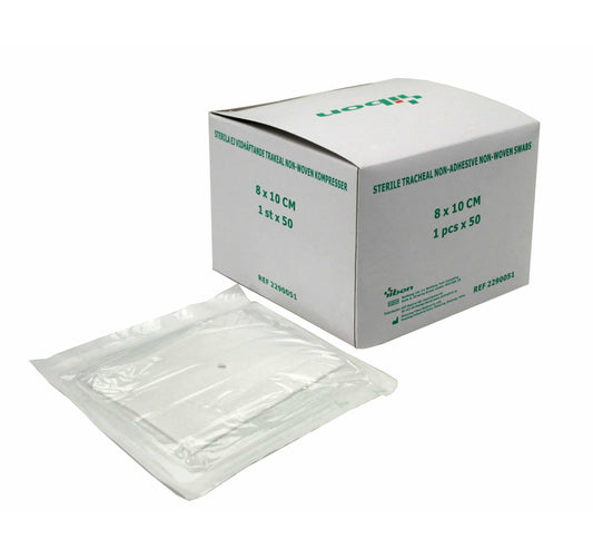 Kompress NonWoven Trakeal Steril 8 x 10cm / 50