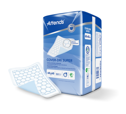 Hygienunderlägg Attends Cover-Dri Super 60 x 60cm / 50