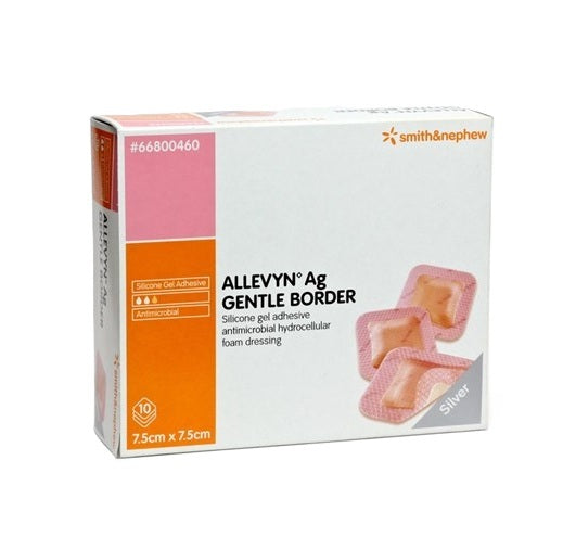 Allevyn Ag Gentle Border 7,5 x 7,5cm / 10