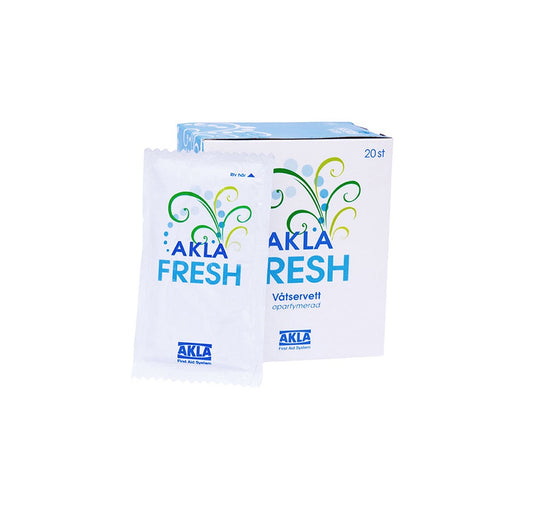 Aklafresh Oparfymerad Våtservett Enstycksförpackade / 20