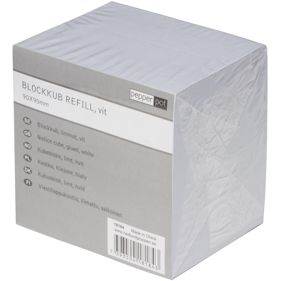 Blockkub Refill Vit 90x90x90mm / 800
