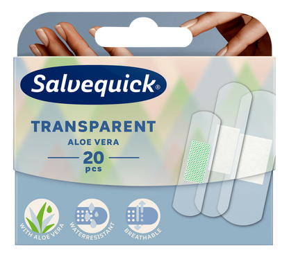 Plåster Salvequick Aloe Vera Transparent / 20