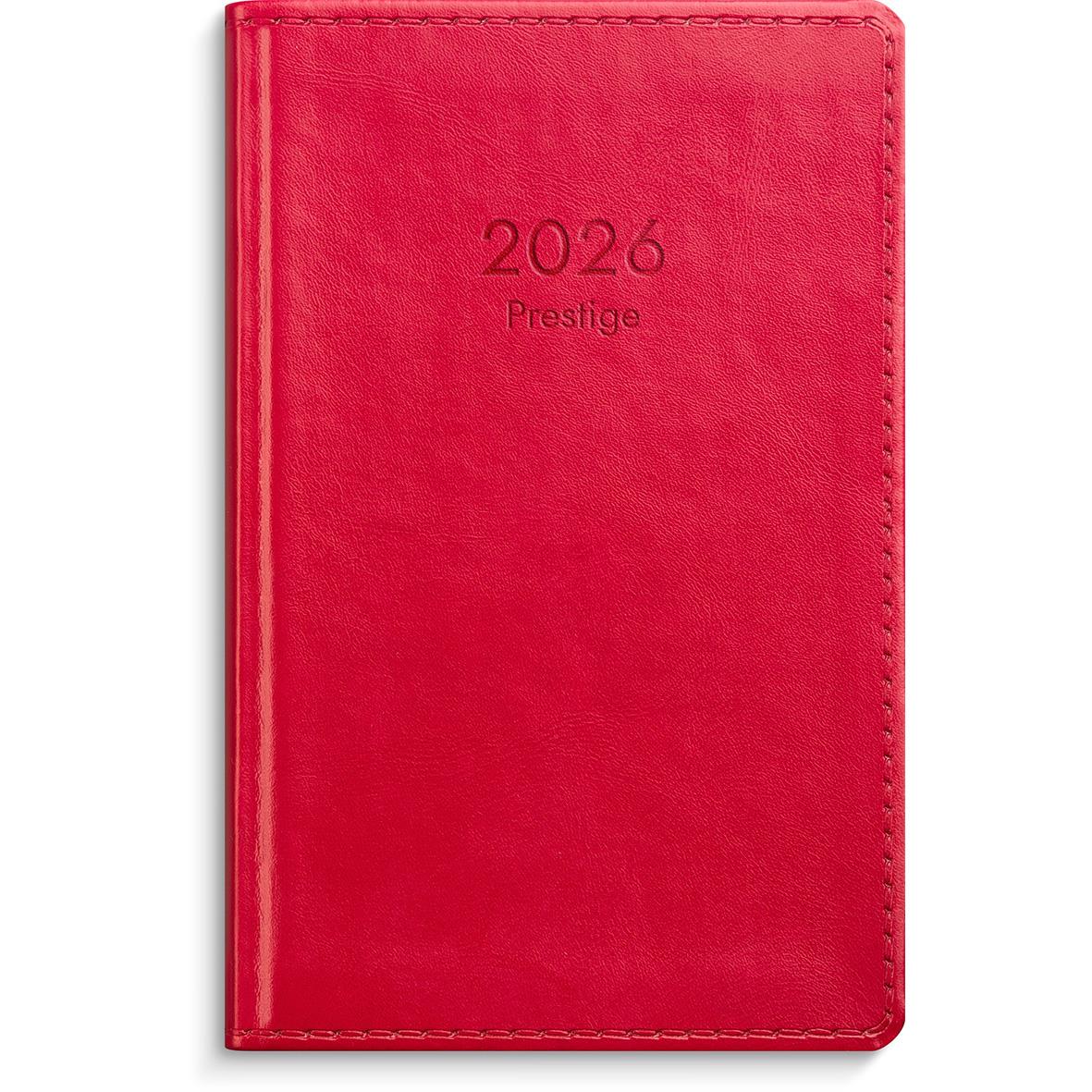 Fickkalender Prestige Konstläder Röd