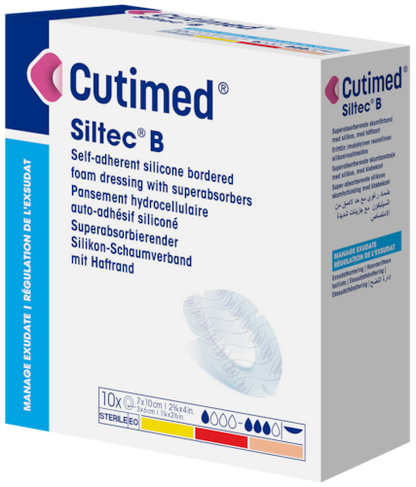 Cutimed Siltec Border Oval 7 x 10cm / 10